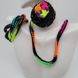 Blacklight and Black Jewelry Set