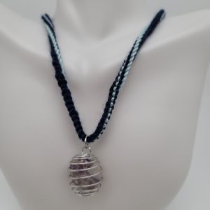 2 Tone Blue Necklace with Stone