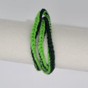 2 tone Green Tri-Strand Bracelet