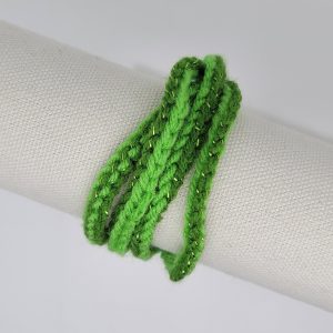 2 tone Green Quad-Strand Bracelet