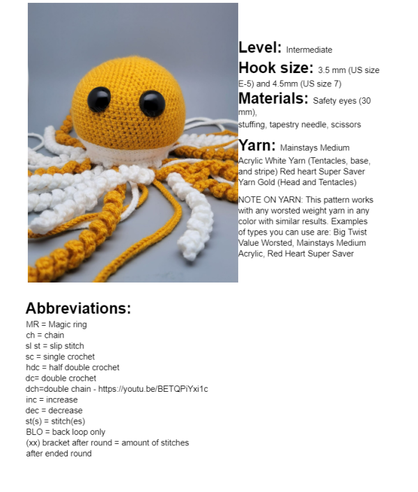 Crochet Pattern: Large Jellyfish - Image 2