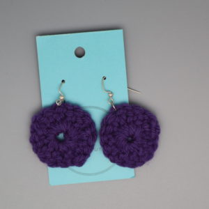 Purple Circle Earrings