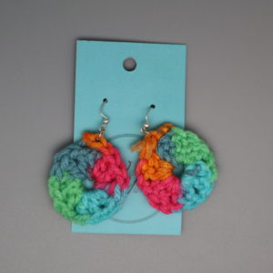 Papaya Circle Earrings